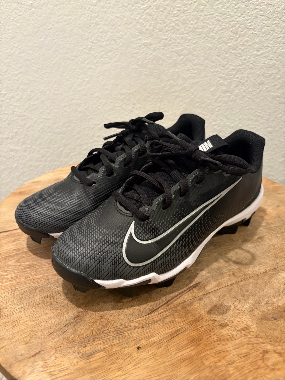 Nike Kids Black and White Cleats - Youth Soccer/Football Sneakers